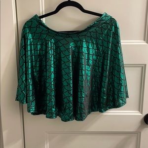 Mermaid print shimmery skirt
